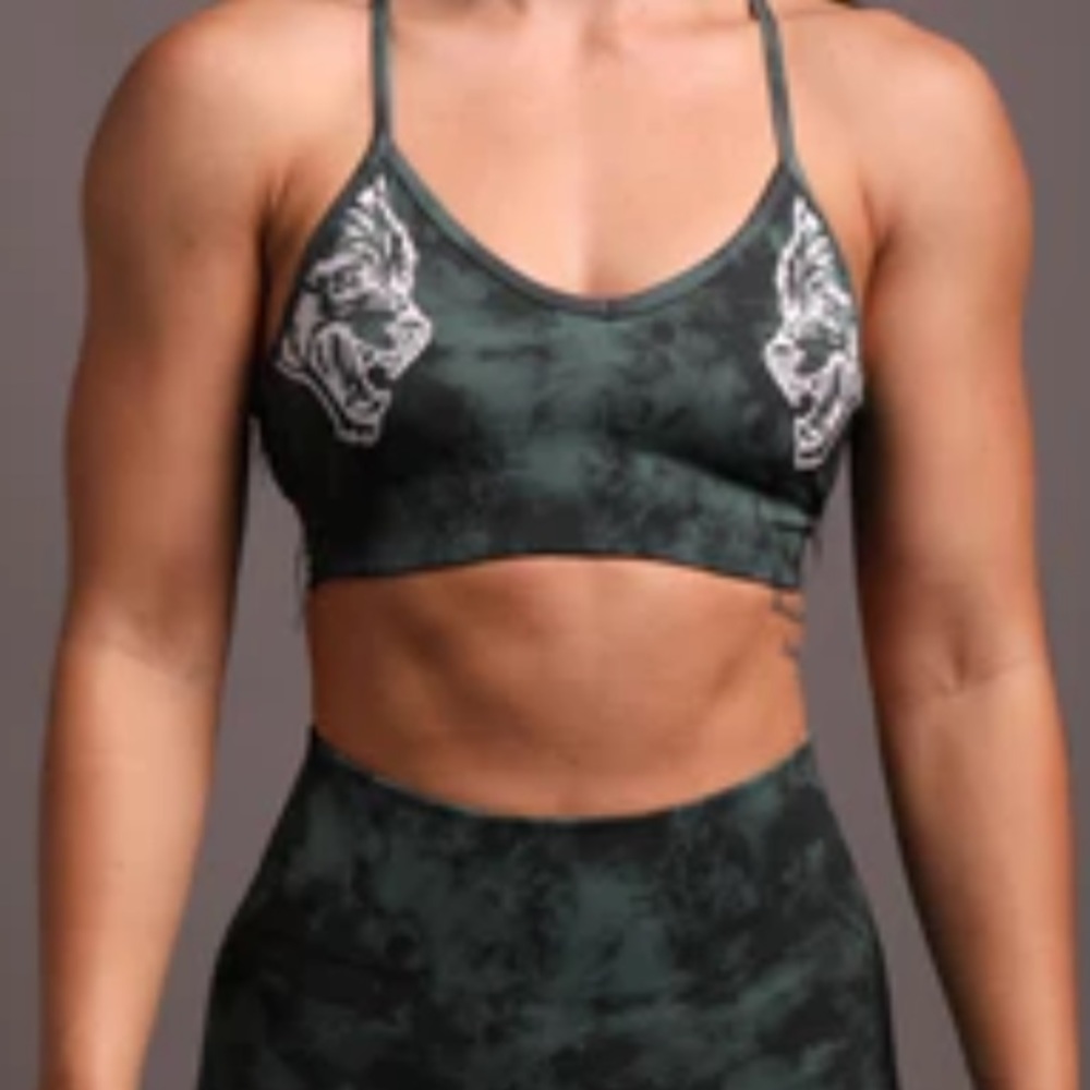 Darc Sport She Dual Seamless Everson Sports Bra in Greek Stone Marble NWT medium